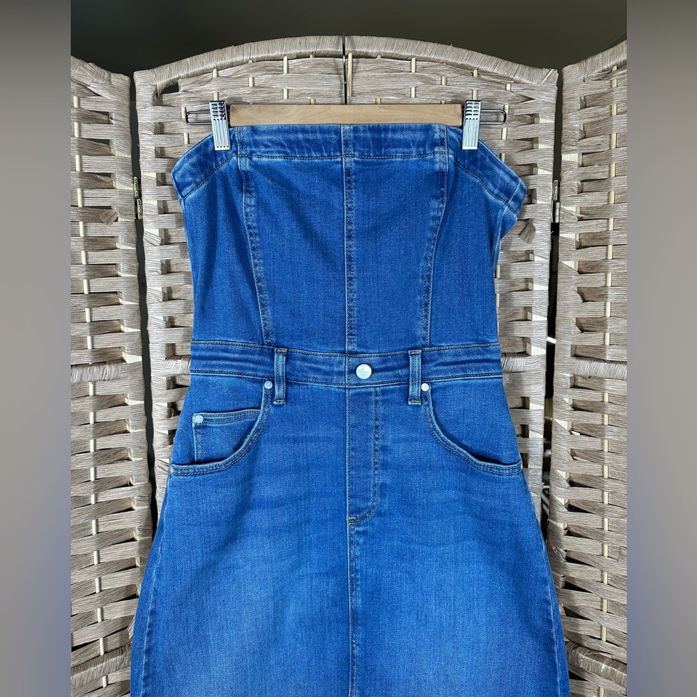 Anthropologie Pilcro The Madi Front-Slit Denim Dress - Size Small - Picture 4 of 13